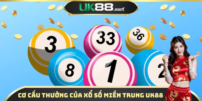 Cơ cấu thưởng của xổ số miền Trung UK88